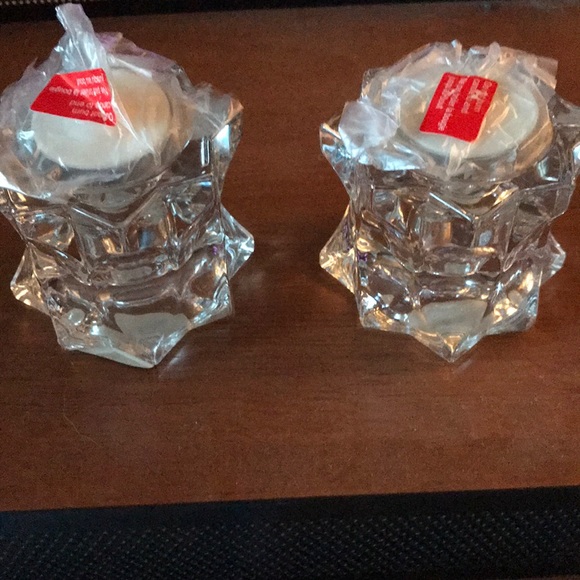 SOLD Mikasa sparkle candle holders - Picture 2 of 4